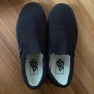 Womens Vans Black Slip On Size 7